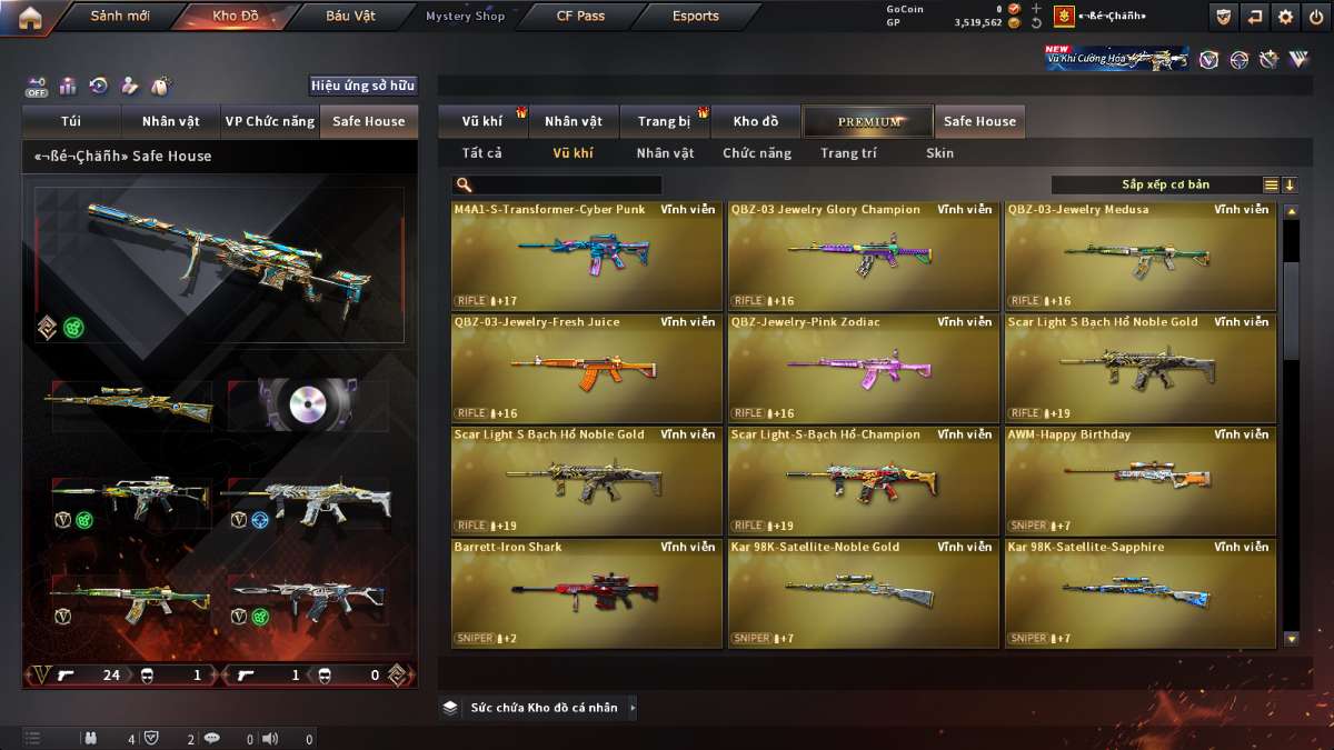 shop acc cf uy tin gia re
